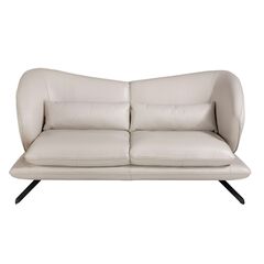 Диван 2-х местный 6145/KF2157-2P-M5652 кожаный с декоративными подушками