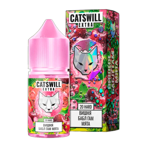 Жидкость CATSWILL EXTRA Salt 2% HARD 30 ml - Вишня Бабл гам Мята