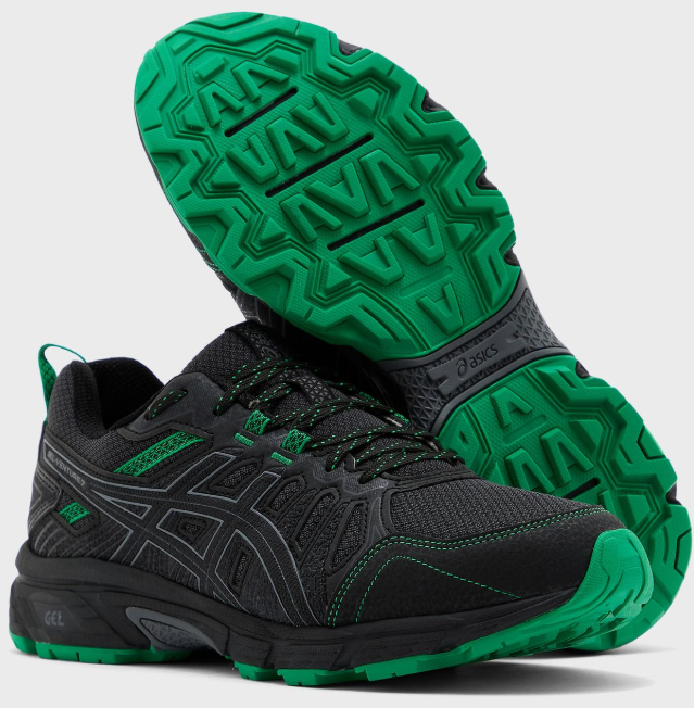 Asics Gel Venture 7 кроссовки-внедорожники для бега мужские черные-зеленые - 4
