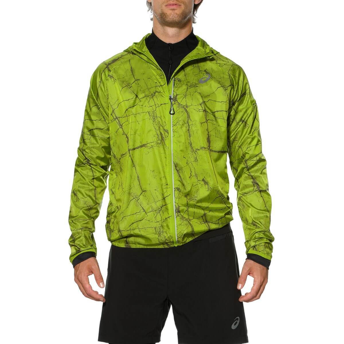 Asics FujiTrail Pack ветровка мужская зеленая