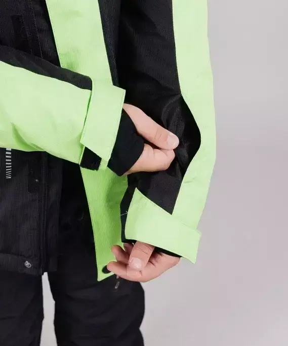 Nordski Jr Extreme горнолыжная куртка детская black-lime - 11