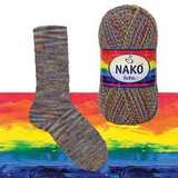 Пряжа Nako Boho Konsept 87727 радуга