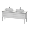 Duravit Luv LU9567B3636 База напольная, 743x1788x570, 2 выдв.ящика, цвет белый шелковисто-матовый