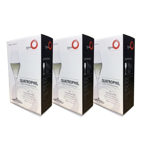 Комплект из 3 наборов по 2 фужера для шампанского 292мл Stolzle Quatrophil Flute Champagne 2310029x3