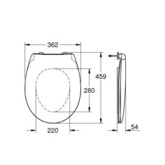 Сиденье для унитаза Grohe Bau Ceramic (без микролифта), альпин-белый 39492000