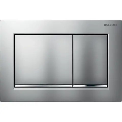 Geberit Omega 115.080.JQ.1 Смывная клавиша, двойной смыв: лакированный матовый хром, с легкоочищаемой поверхностью, глянцевый хром