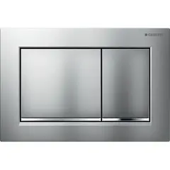 Geberit Omega 115.080.JQ.1 Смывная клавиша, двойной смыв: лакированный матовый хром, с легкоочищаемой поверхностью, глянцевый хром фото