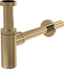 Alcaplast A400-G-P Сифон для умывальника DN32 DESIGN круглый, GOLD-глянец фото