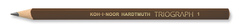 Карандаш чернографитный KOH-I-NOOR джамбо ТРИОГРАФ, 1870, B, коричневый корпус