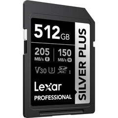 Карта памяти Lexar 512GB Professional UHS-I SDXC Silver 205/150 MB/s