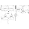Ideal Standard BC787AA Настенный смеситель для ванны/душа с душевым комплектом Цветное покрытие - технология PVD