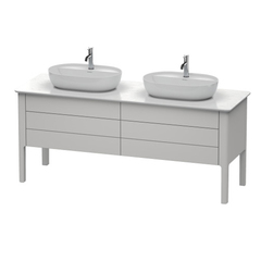 Duravit Luv LU9567B3939 База напольная, 743x1788x570, 2 выдв.ящика, цвет скандинавско белый шелковисто-матовый фото