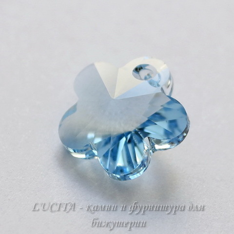 6744 Подвеска Сваровски Цветочек Aquamarine (14 мм)