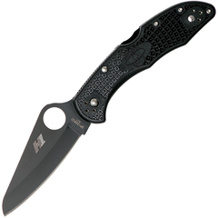 Фото Складной нож Salt 2 - Spyderco 88PBBK2, сталь H-1 Black Titanium Carbonitride (TiCN) Plain, рукоять термопластик FRN, чёрный