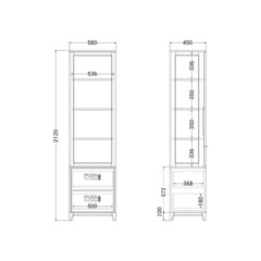 Узкая витрина CS164