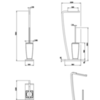 Gessi Mimi 33334#080 Напольная стойка с держателем для туалетной бумаги и керамическим ершиком, цвет: золото