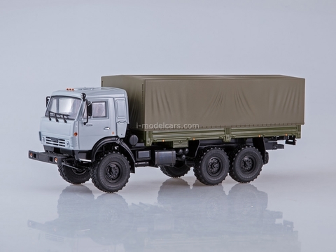 KAMAZ-53501 6x6 flatbed truck khaki-gray 1:43 PAO KAMAZ