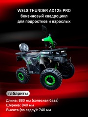 Подростковый бензиновый квадроцикл Wels AX125 PRO