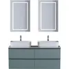 BelBagno KRAFT-1200-4C-SO-AO База под раковину подвесная с фрезерованными ручками по всей длине фасада с чет-мя выкатн. ящ., Голубой Мат.,1200x455x500