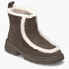 Замшевые ботинки INUIKII Biker Suede Brown на меху