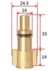 Адаптер для Lavor (NEW TYPE), латунь, 280bar, 1/4внут.