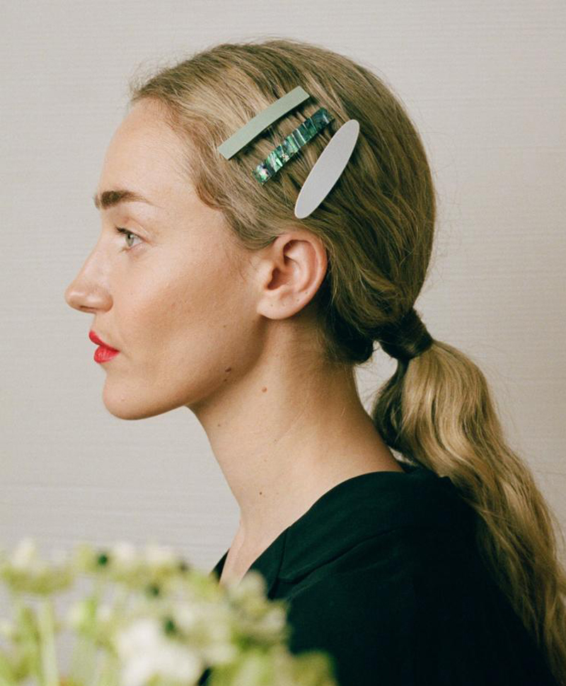 Заколка Bar Hair Clip mini мятного цвета
