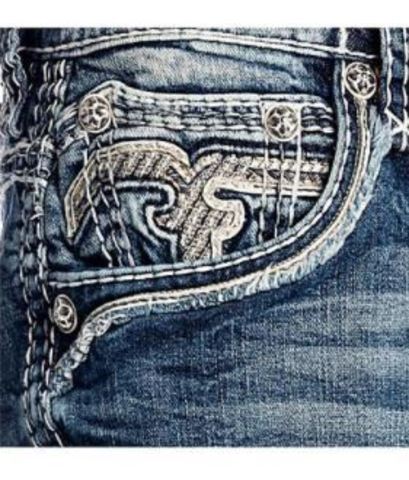Rock Revival | Джинсы мужские STRAIGHT LYONS BLUE J201 RP2483J201 передний карман