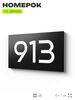 Номер на дверь 913, табличка на дверь для офиса, квартиры, кабинета, аудитории, склада, черная 120х70 мм, Айдентика Технолоджи