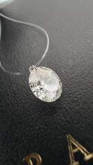 CVD бриллиант 0,5/1ct карат на леске невидимке с замками из белого золота 750 пробы
