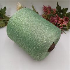 Sequin Lurex люрекс с пайеткой 3000м/100гр 009 Светлый зелёный, пайетка галографическая