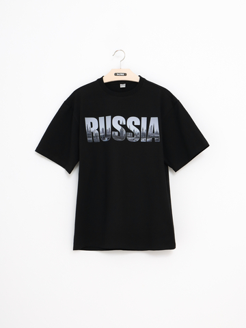 Футболка RUSSIA, ч/б