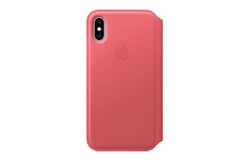 Кожаный чехол Leather Folio для iPhone XS, Peony Pink (MRX12ZM/A)