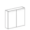 Geberit Option 500.205.00.1 Зеркальный шкаф с подсветкой, две двери, 75см70x15см
