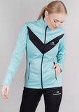 Женский утеплённый лыжный костюм Nordski Base Mint-Black с высокой спинкой