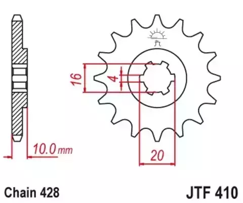 Звезда ведущая JTF410 14