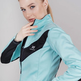 Женский утеплённый лыжный костюм Nordski Base Mint-Black с высокой спинкой