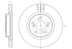 Диск тормозной вентилируемый G-brake  GR-20663