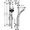 Hansgrohe Raindance Select S 26320000 Душевой гарнитур 62,5 см 3 режима