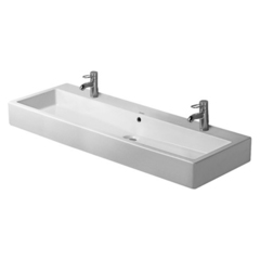 Duravit Vero 454100824 Раковина для мебели, с перел., с 2 отв. под смес.,1000x470мм, цвет: Белый фото