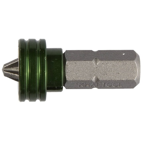 KRAFTOOL Magnet-X PH2, 25 мм, 1 шт, бита с магнитным держателем-ограничителем (26128-2-25-1)