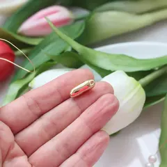 Бусина разделитель (спейсер) фриформ, 18*9 мм, позолота, П552