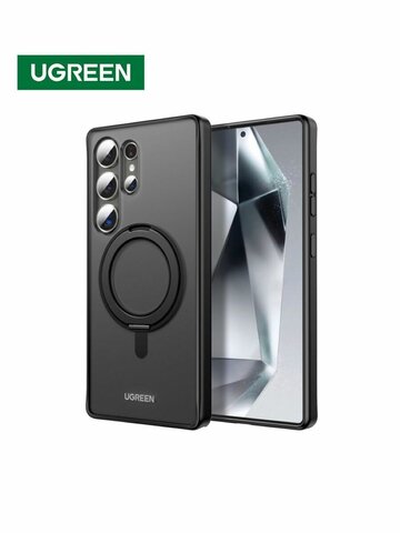 Чехол UGREEN CA186 (65511) Protective Case with 360° Magnetic Stand for Samsung Galaxy S25 Ultra, черный