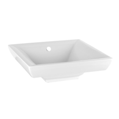 Gessi Mimi 37506#518 Раковина встраиваемая/накладная 45х45см с переливом, цвет: глянцевый белый фото