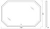 BelBagno SPC-OTT-800-800-LED-TCH-WARM Зеркало с встроенным светильником и кнопочным выключателем