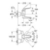 GROHE Euroeco Special 32771000 Смеситель локтевой для раковины настенный