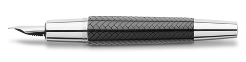 Перьевая ручка Faber-Castell E-motion Resin Parquet Black перо EF (148242)