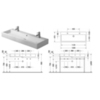 Duravit Vero 454100824 Раковина для мебели, с перел., с 2 отв. под смес.,1000x470мм, цвет: Белый