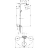 Hansgrohe Croma 27222000 Душевая система внешнего монтажа со смесителем 109,7 см с верхней лейкой 22х22 см
