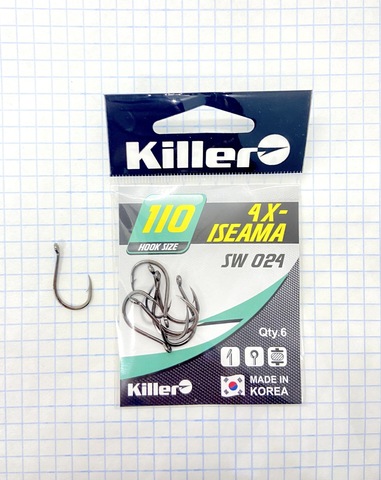 Крючок KILLER 4-x-ISEAMA № 1/0 продажа от 10 шт.