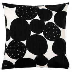 Чехол на подушку IKEA SANDSENAP (САНДСЕНАП), Черный, Молочный, 50x50 см
